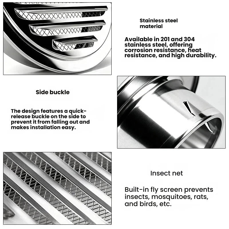Capucha de ventilación de aluminio con rejilla Louvered