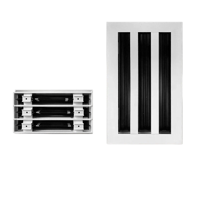 Rejilla lineal ajustable de 3 barras