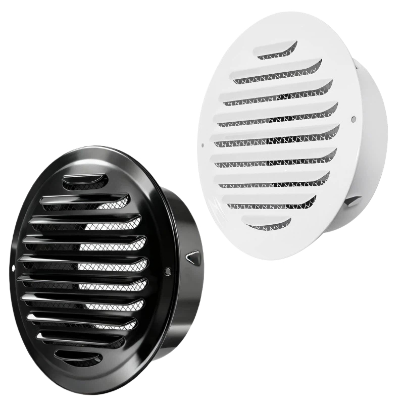 Capucha de ventilación de aluminio con rejilla Louvered