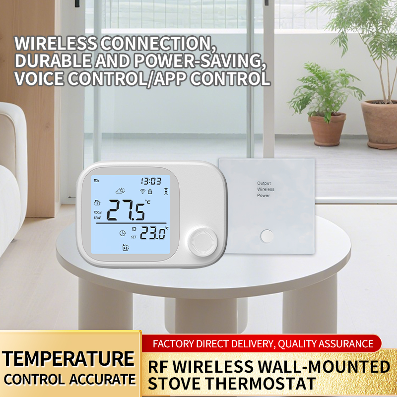 WiTH3 RF Radio Frecuencia 433 montado en la pared termostato del horno