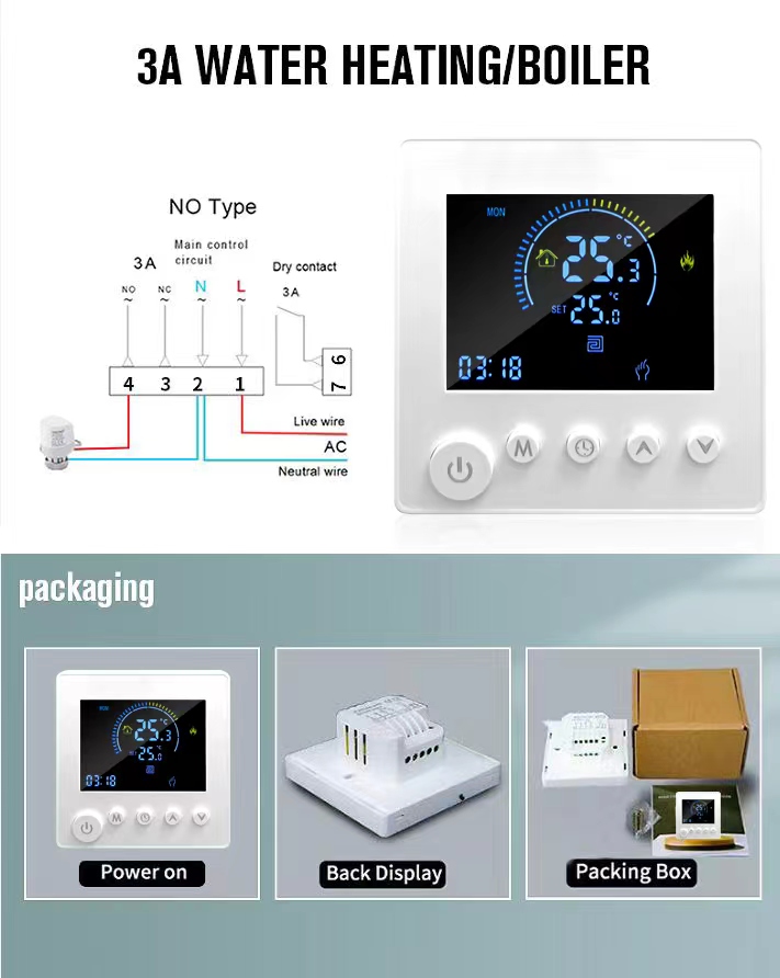 Modelo K1M Botón WiFi Termostato